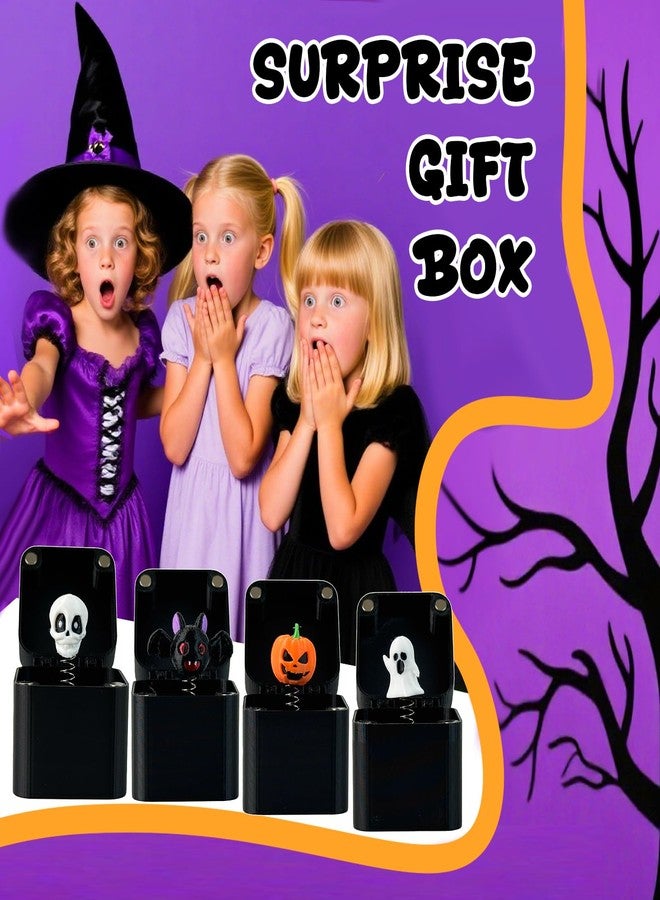 eowvsio 3D Printed Halloween Toy in a Surprise Pop up Gift Box 4PCS,Skeleton Ghost Pumpkin Bat,Halloween Party Favor Gifts,Trick or Treat Supplies,Goodie Bag Fillers - Image 4